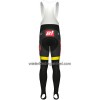 Set Fietsshirt Lange Mouw + Lange Koersbroek 2022 Bingoal Pauwels Sauces WB Rood Neongeel